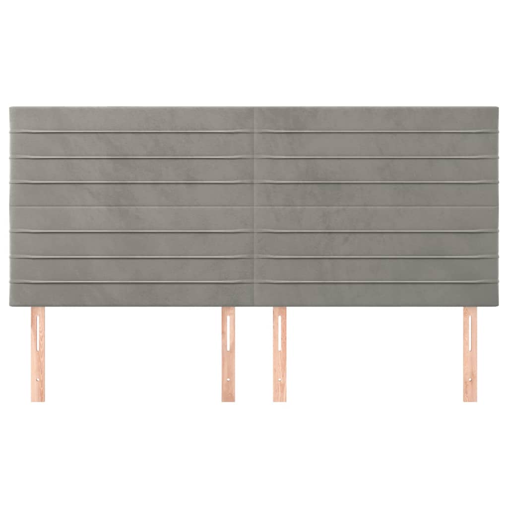 Vidaxl hoofdbord lichtgrijs 180x5x118 128 cm fluweel
