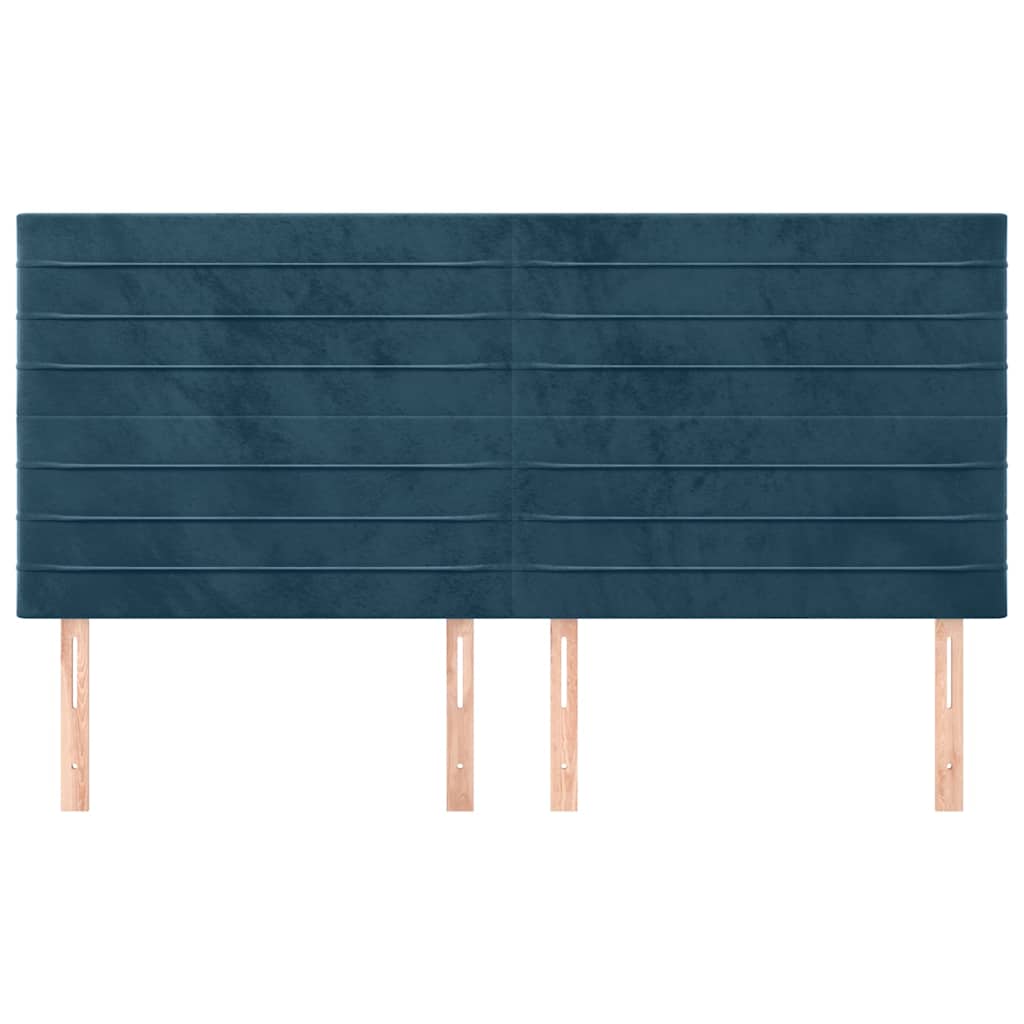 Vidaxl hoofdbord donkerblauw 180x5x118 128 cm fluweel