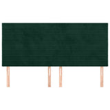 Vidaxl hoofdbord donkergroen 200x5x118 128 cm fluweel
