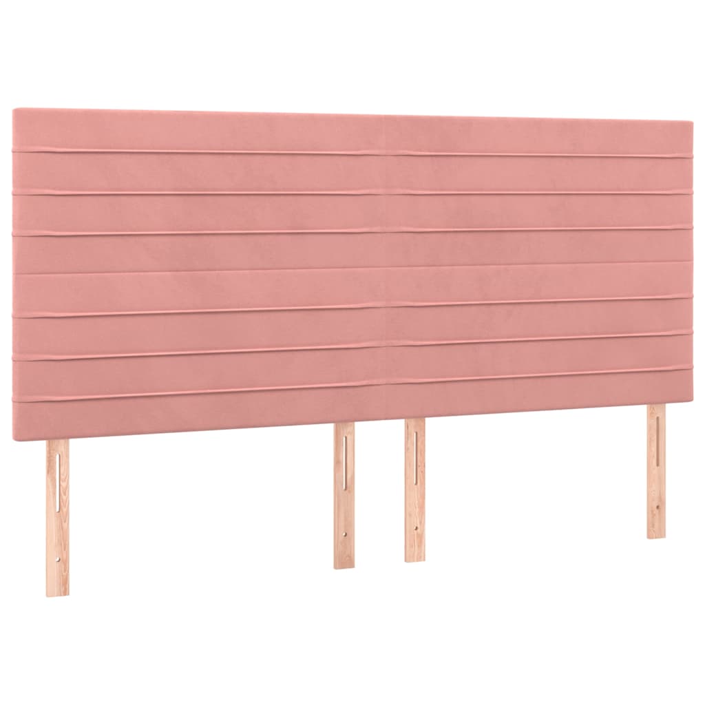 Vidaxl hoofdbord roze 200x5x118 128 cm fluweel