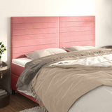 Vidaxl hoofdbord roze 200x5x118 128 cm fluweel
