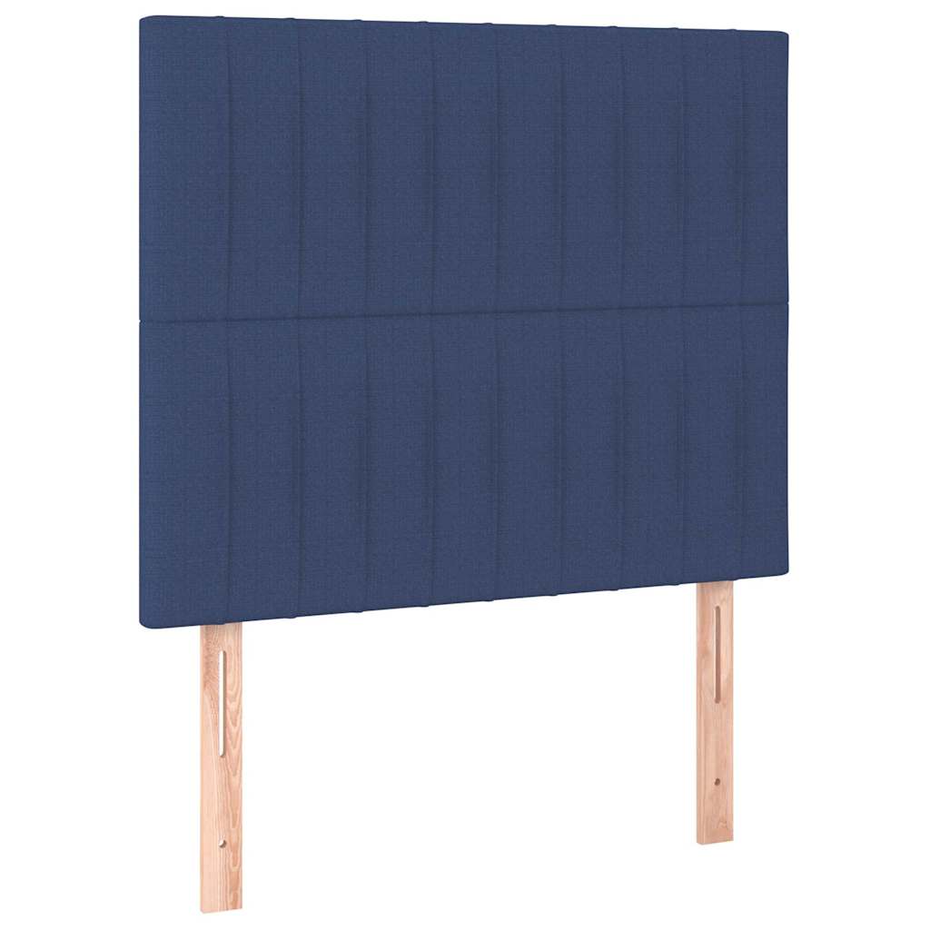 Vidaxl hoofdbord blauw 80x5x118 128 cm stof
