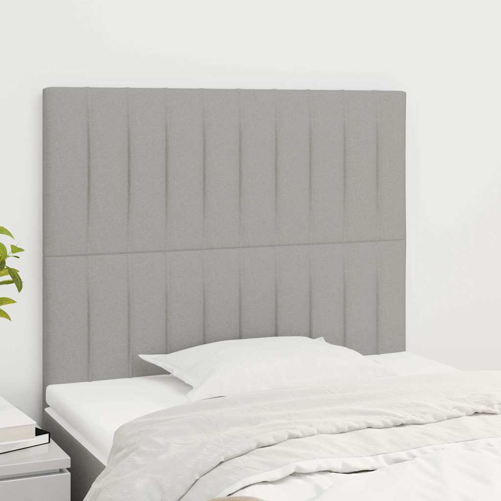Vidaxl hoofdbord lichtgrijs 90x5x118 128 cm stof