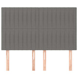 Vidaxl hoofdbord donkergrijs 144x5x118 128 cm stof