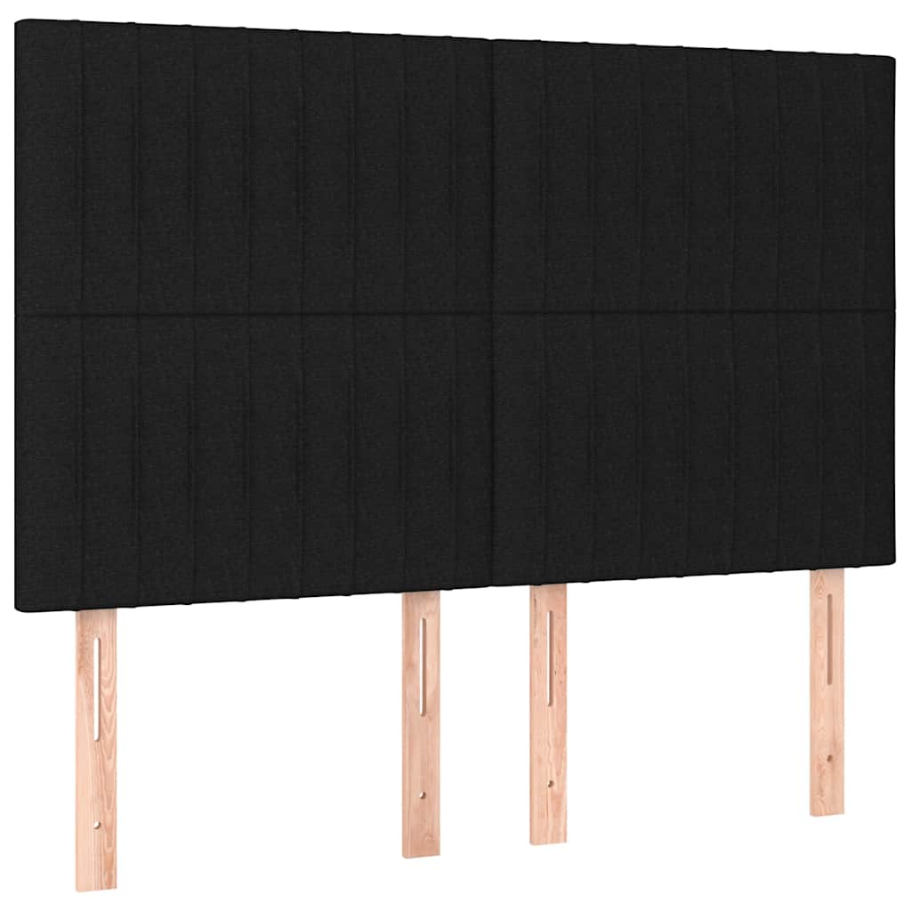 Vidaxl hoofdbord zwart 144x5x118 128 cm stof