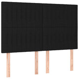 Vidaxl hoofdbord zwart 144x5x118 128 cm stof