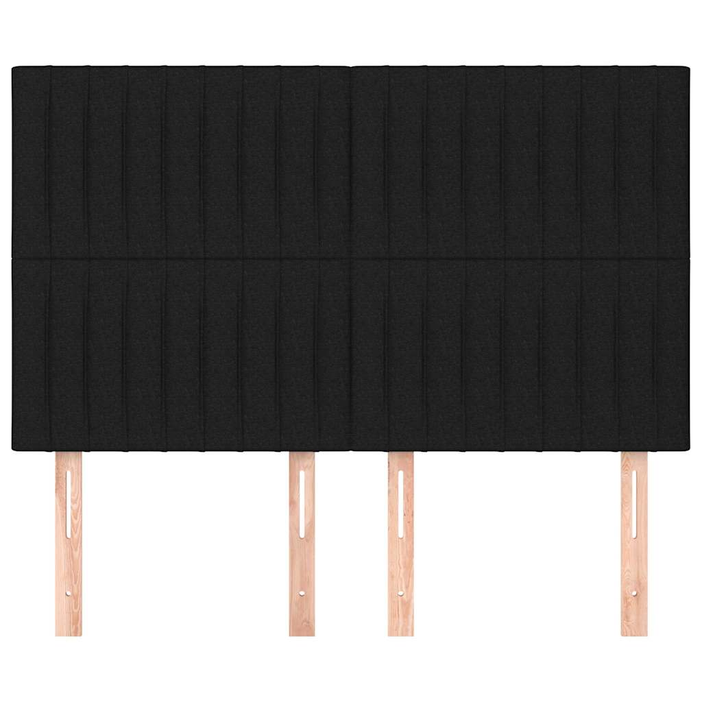 Vidaxl hoofdbord zwart 144x5x118 128 cm stof