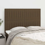 Vidaxl hoofdbord donkerbruin 144x5x118 128 cm stof