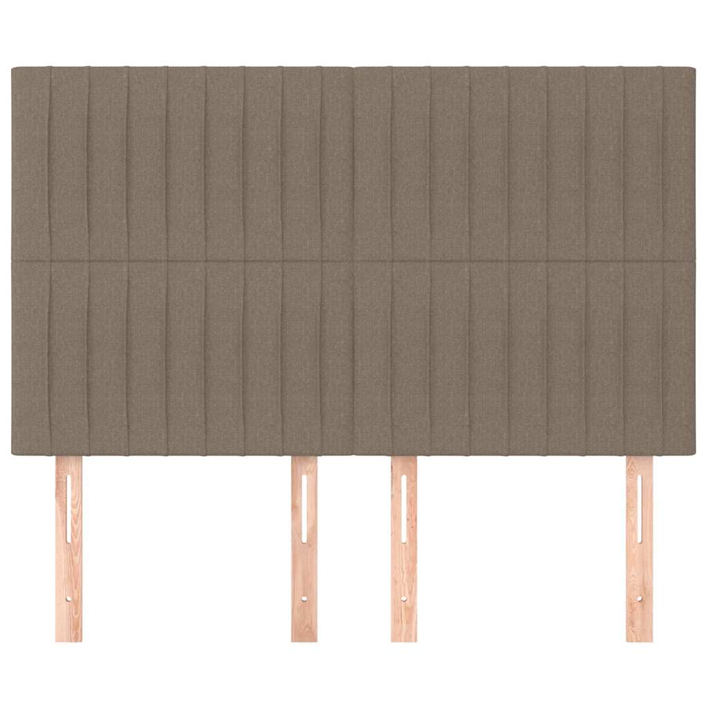 Vidaxl hoofdbord taupe 144x5x118 128 cm stof