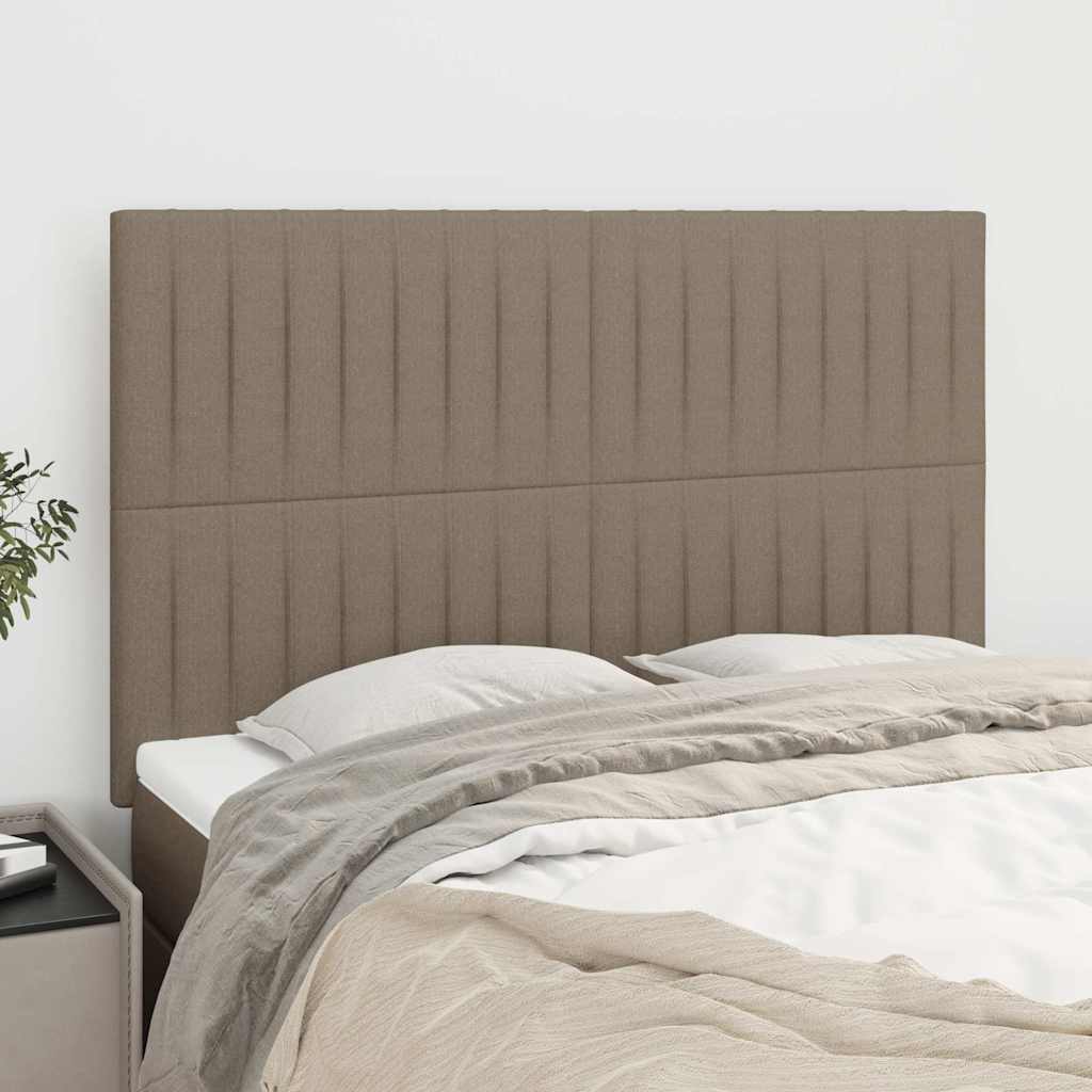 Vidaxl hoofdbord taupe 144x5x118 128 cm stof