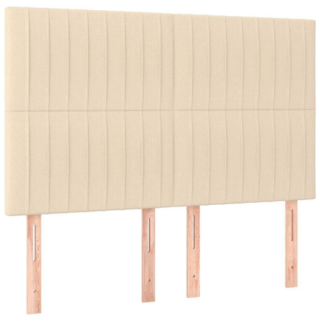 Vidaxl hoofdbord crème 144x5x118 128 cm stof