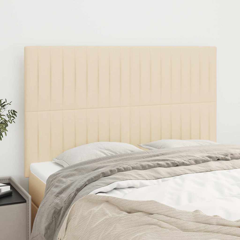 Vidaxl hoofdbord crème 144x5x118 128 cm stof
