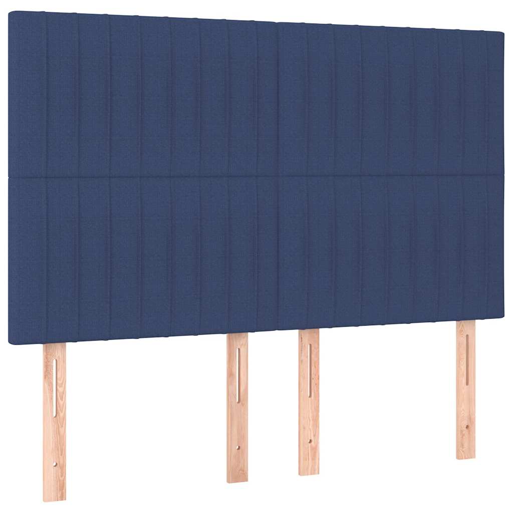 Vidaxl hoofdbord blauw 144x5x118 128 cm stof