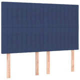 Vidaxl hoofdbord blauw 144x5x118 128 cm stof