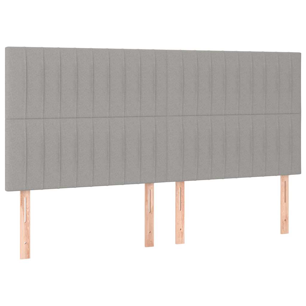 Vidaxl hoofdbord lichtgrijs 160x5x118 128 cm stof