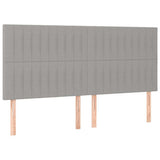 Vidaxl hoofdbord lichtgrijs 160x5x118 128 cm stof