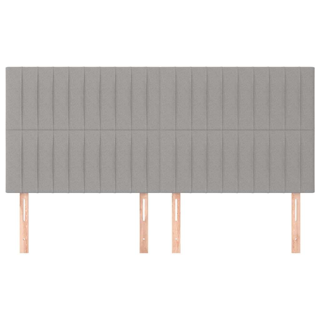 Vidaxl hoofdbord lichtgrijs 160x5x118 128 cm stof