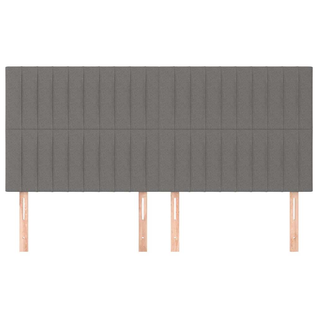 Vidaxl hoofdbord donkergrijs 160x5x118 128 cm stof