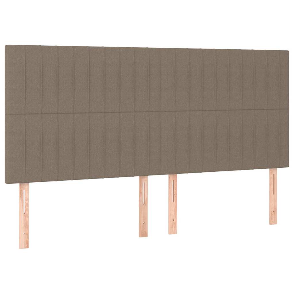 Vidaxl hoofdbord taupe 160x5x118 128 cm stof