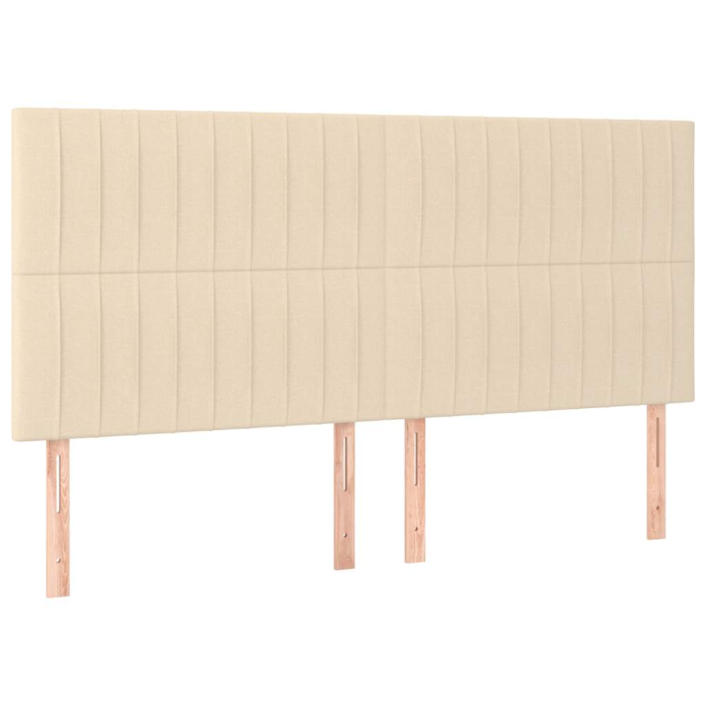 Vidaxl hoofdbord crème 180x5x118 128 cm stof