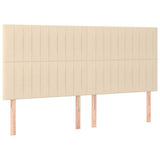 Vidaxl hoofdbord crème 180x5x118 128 cm stof
