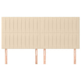 Vidaxl hoofdbord crème 180x5x118 128 cm stof