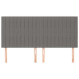 Vidaxl hoofdbord donkergrijs 200x5x118 128 cm stof