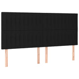 Vidaxl hoofdbord zwart 200x5x118 128 cm stof