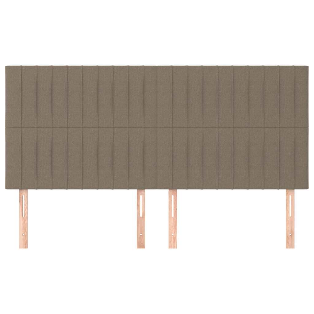Vidaxl hoofdbord taupe 200x5x118 128 cm stof