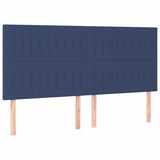 Vidaxl hoofdbord blauw 200x5x118 128 cm stof