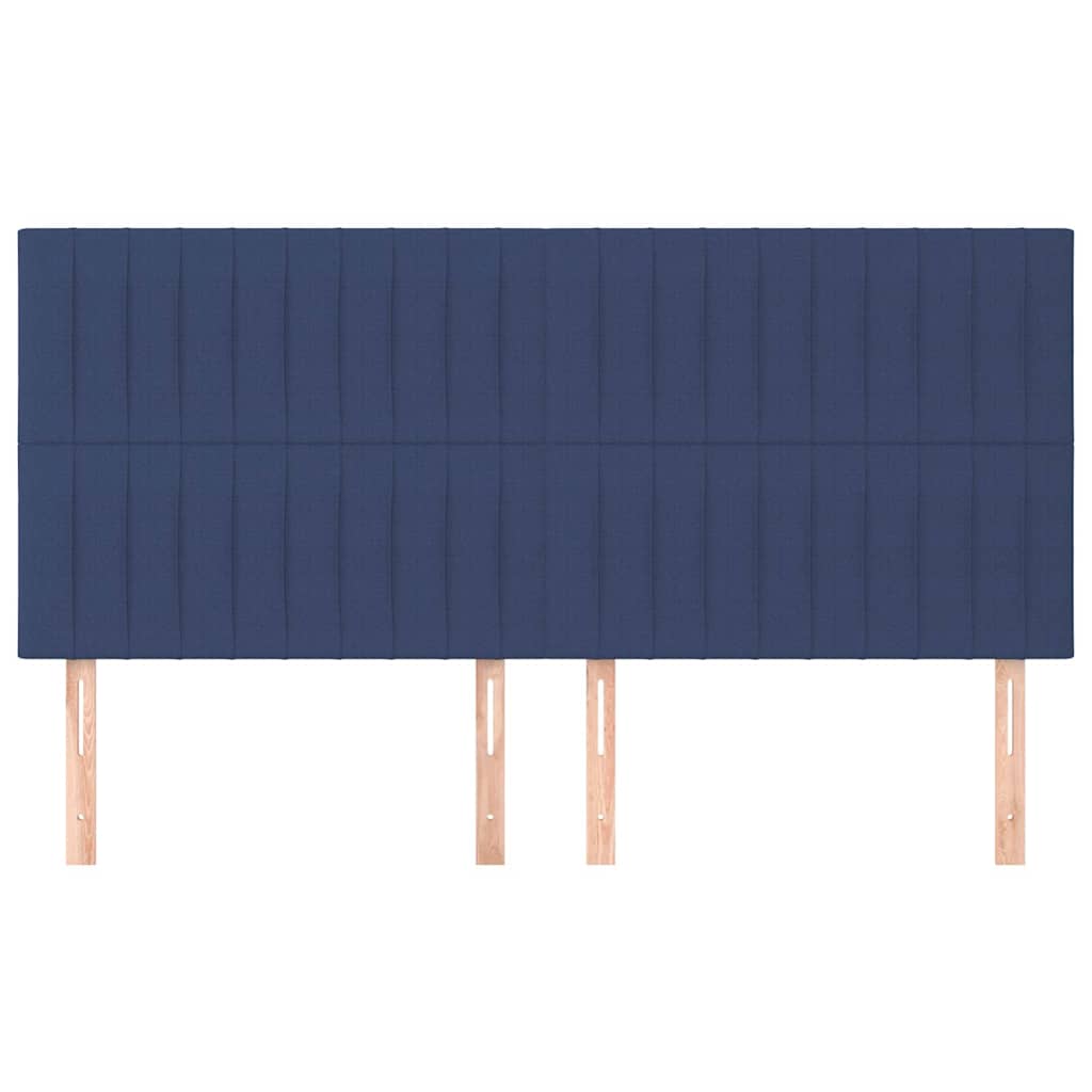 Vidaxl hoofdbord blauw 200x5x118 128 cm stof