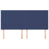 Vidaxl hoofdbord blauw 200x5x118 128 cm stof
