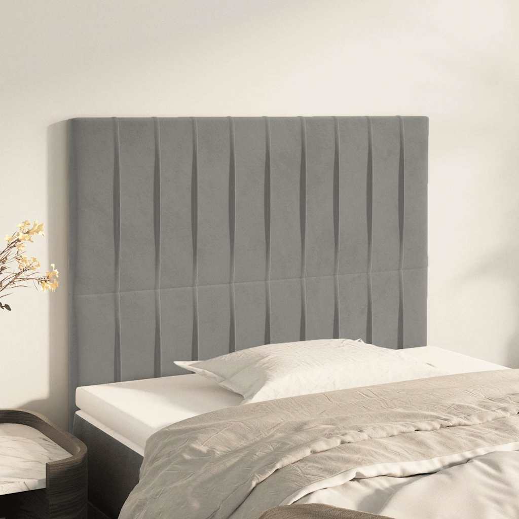 Vidaxl hoofdbord lichtgrijs 80x5x118 128 cm fluweel