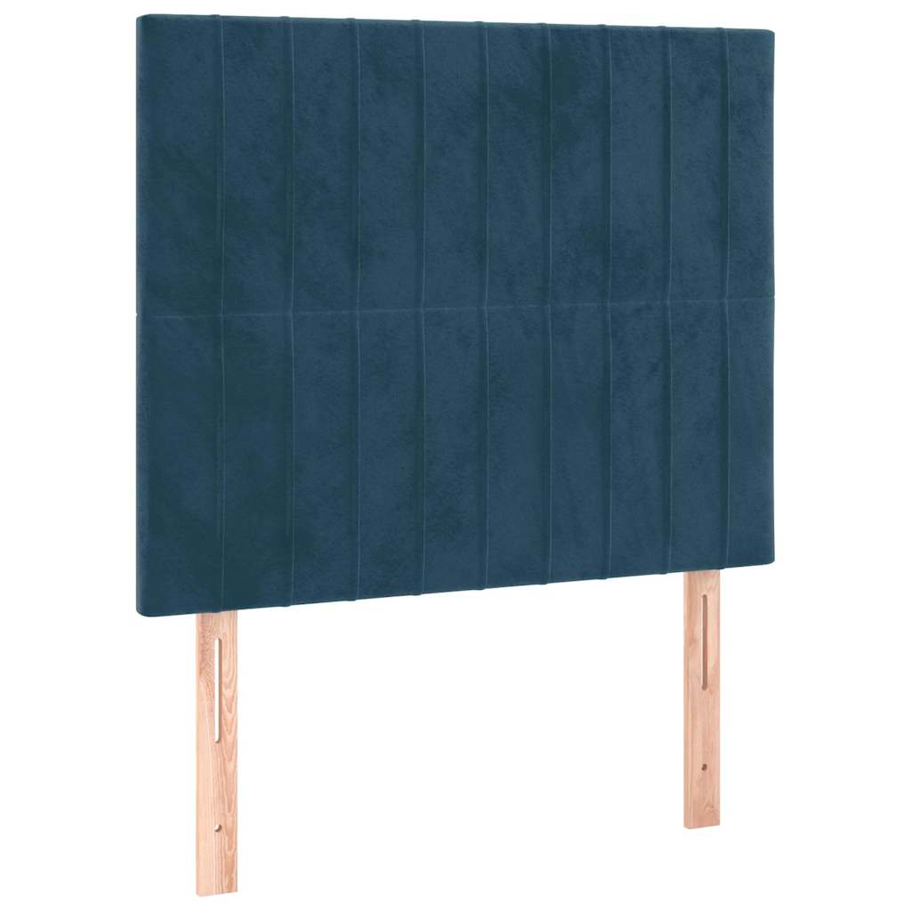 Vidaxl hoofdbord donkerblauw 90x5x118 128 cm fluweel