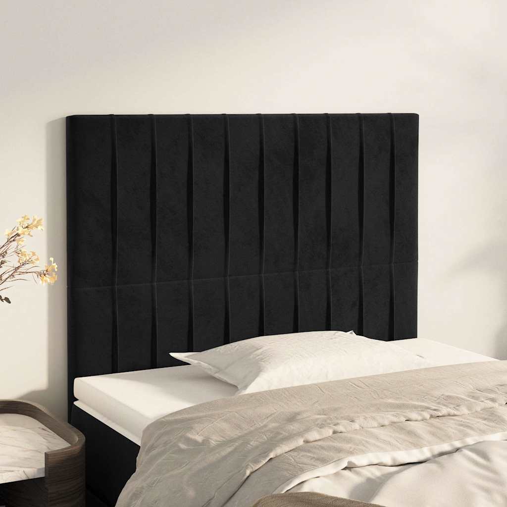 Vidaxl hoofdbord zwart 100x5x118 128 cm fluweel