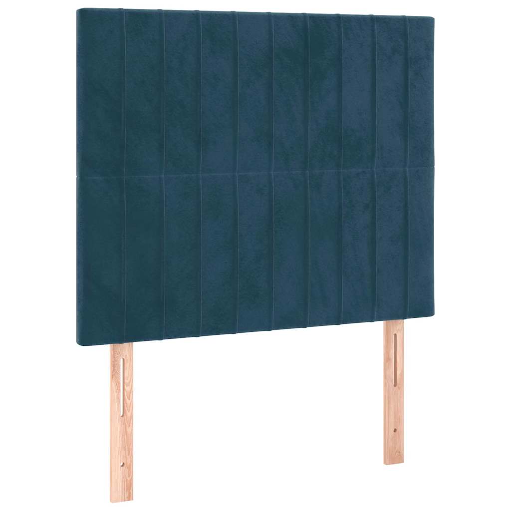 Vidaxl hoofdbord donkerblauw 100x5x118 128 cm fluweel
