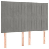 Vidaxl hoofdbord lichtgrijs 144x5x118 128 cm fluweel