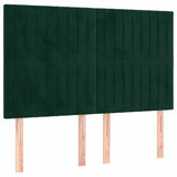 Vidaxl hoofdbord donkergroen 144x5x118 128 cm fluweel