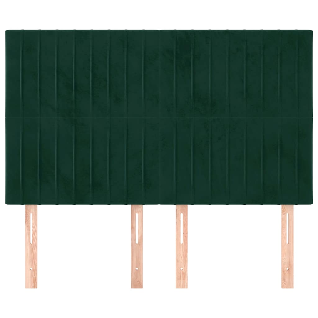 Vidaxl hoofdbord donkergroen 144x5x118 128 cm fluweel