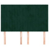 Vidaxl hoofdbord donkergroen 144x5x118 128 cm fluweel
