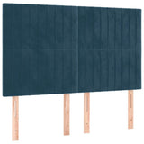Vidaxl hoofdbord donkerblauw 144x5x118 128 cm fluweel