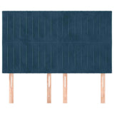 Vidaxl hoofdbord donkerblauw 144x5x118 128 cm fluweel