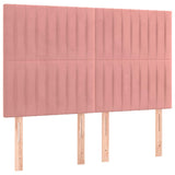 Vidaxl hoofdbord roze 144x5x118 128 cm fluweel