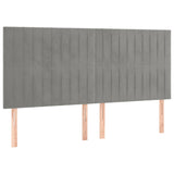 Vidaxl hoofdbord lichtgrijs 160x5x118 128 cm fluweel