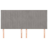 Vidaxl hoofdbord lichtgrijs 160x5x118 128 cm fluweel