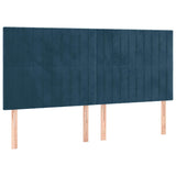 Vidaxl hoofdbord donkerblauw 160x5x118 128 cm fluweel