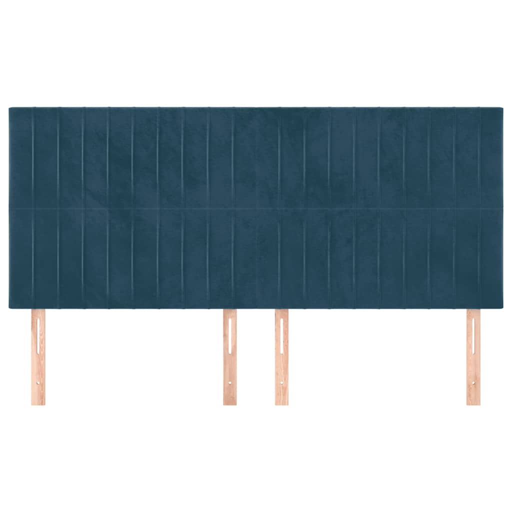Vidaxl hoofdbord donkerblauw 160x5x118 128 cm fluweel