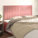Vidaxl hoofdbord roze 160x5x118 128 cm fluweel