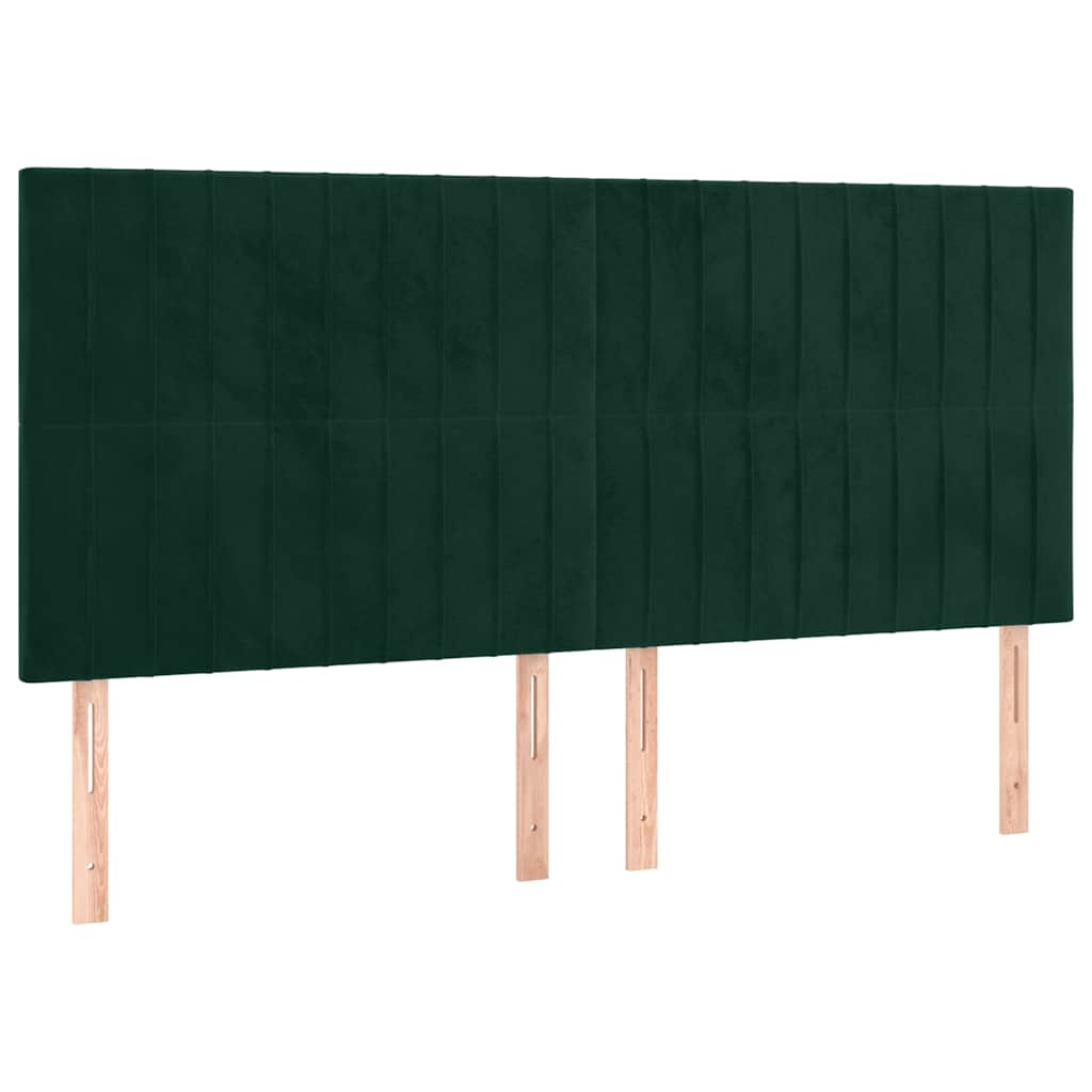 Vidaxl hoofdbord donkergroen 180x5x118 128 cm fluweel