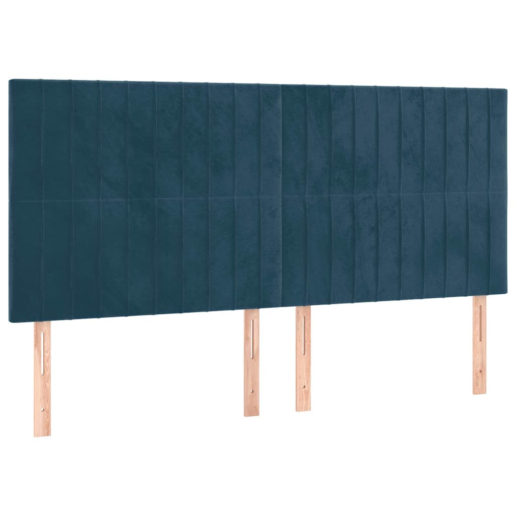Vidaxl hoofdbord donkerblauw 180x5x118 128 cm fluweel